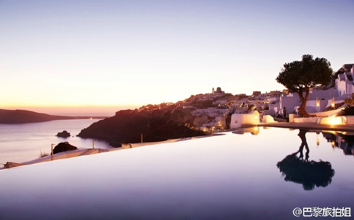 圣托里尼酒店多少钱一晚,圣托里尼大理酒店无边泳池