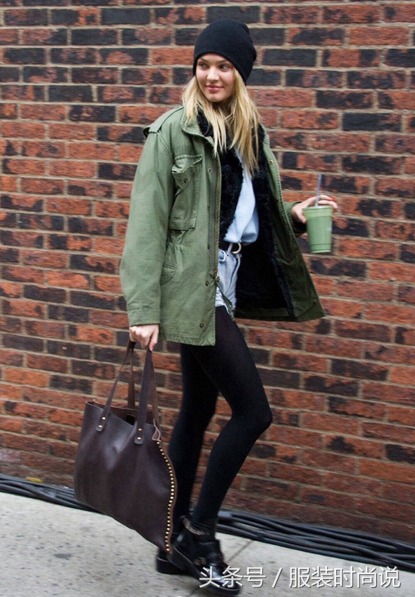 军绿色外套穿搭棉衣,军绿色棉服如何穿出高级感