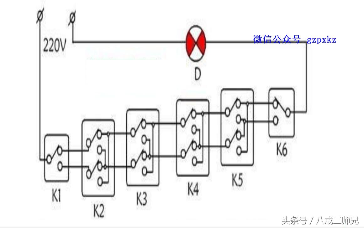 电工实操灯泡接线图,电工自学全套教程