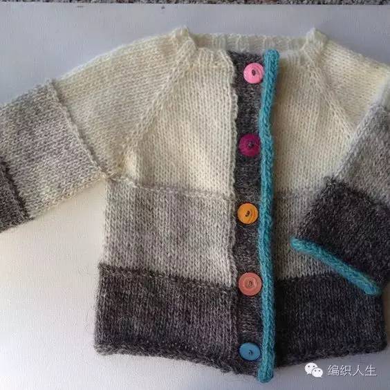 黑白条纹毛衣怎么编织,零线多色拼接毛衣图案