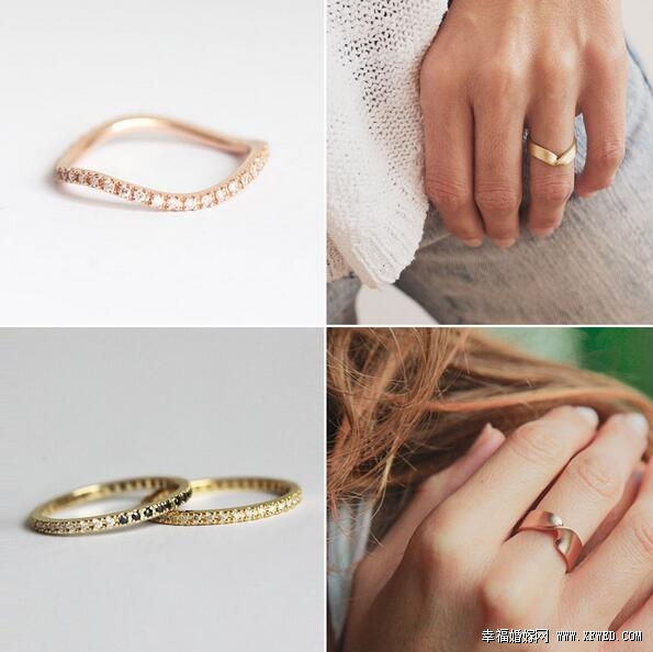 打造情侣对戒,纯手工制作金结婚对戒推荐