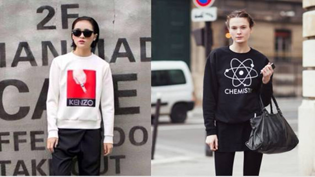 上衣大大大，裤子紧紧紧，秋冬都这么穿~