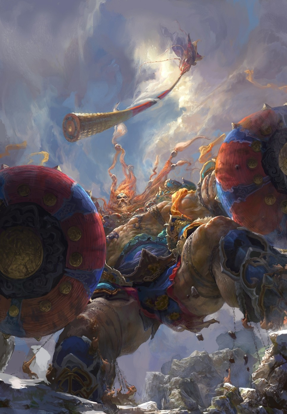 12岁画的孙悟空绘画图片,20几年的绘画功底都用上了