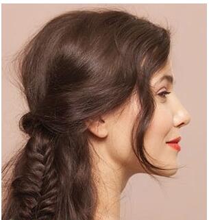 韩式简单发型自编蜈蚣辫短发,简单版蜈蚣辫教程