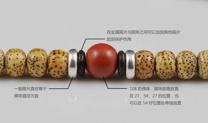 佛珠藏式绳结打法,藏式百年老星月菩提佛珠