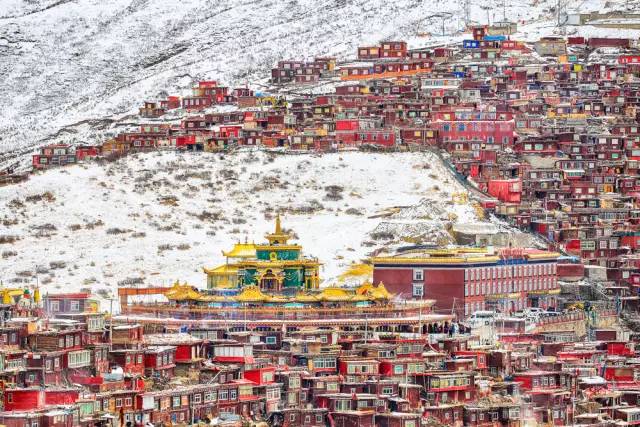 色达冬天摄影,色达冬季