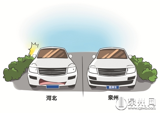 相同牌照的车,同一时间同一号牌