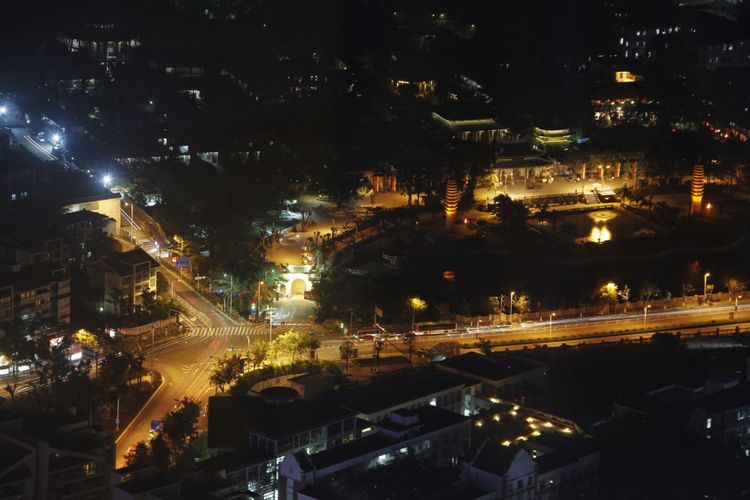 云上厦门看厦门夜景,海上看厦门