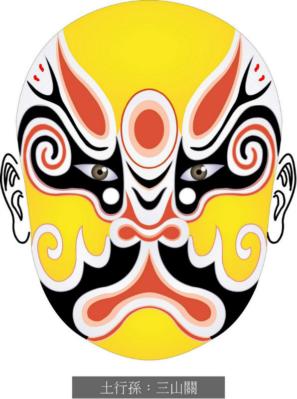 国粹脸谱重组画,国粹创意经典脸谱