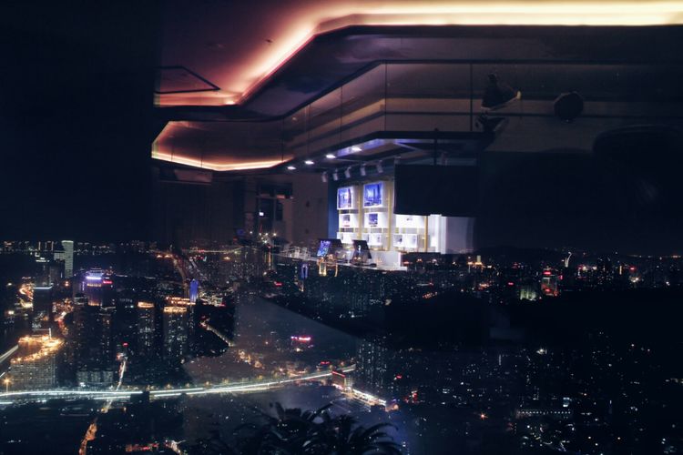 云上厦门看厦门夜景,海上看厦门