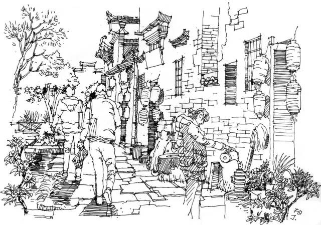 迷人的山水绘画,徽州特色烟雨江南画