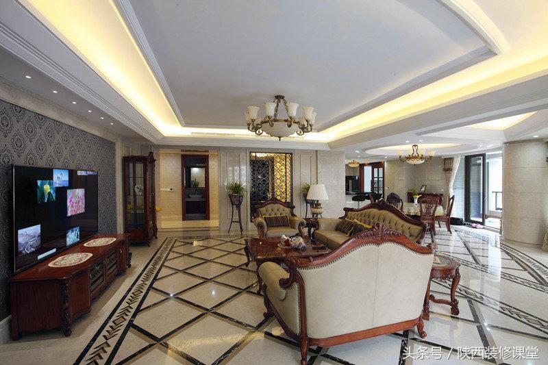 欧美大平层豪宅,欧美大平层客厅装修效果图