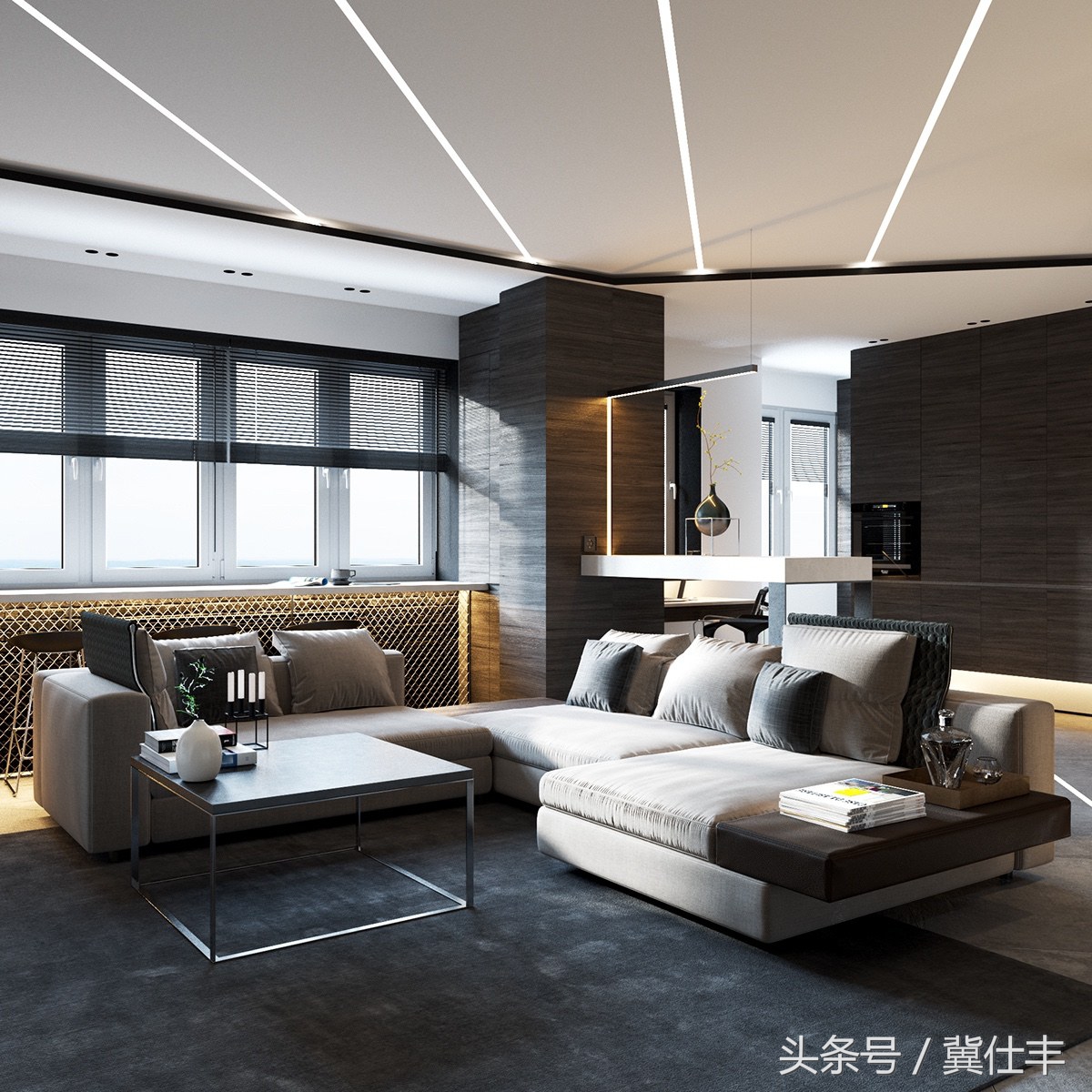 卧室悬浮床无主灯效果图,床可以折叠放到墙上吗