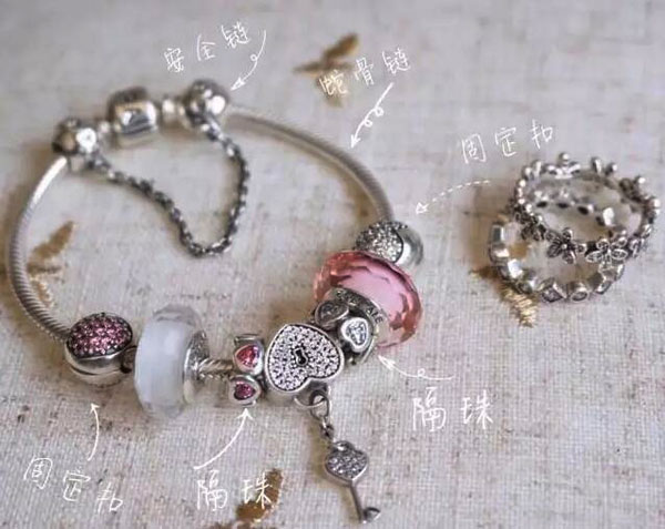 pandora潘多拉手链二手,pandora潘多拉真皮礼盒