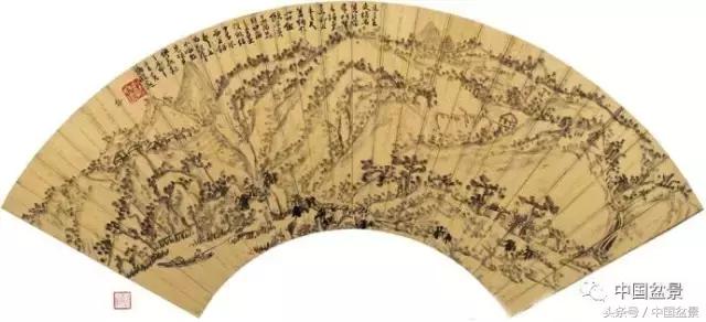 扇面文化与松柏盆景艺术欣赏