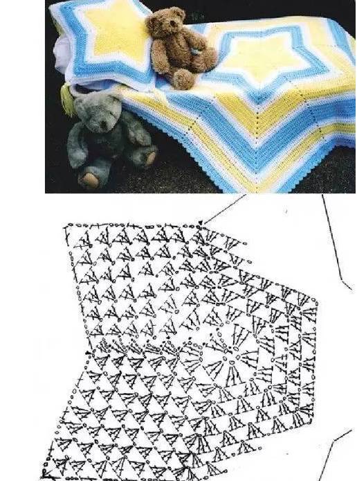 钩针拼花四叶草祖母方格毯,初学钩针100款盖毯教程