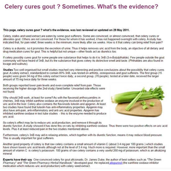 痛风急性发作期服用西芹籽 (年轻的痛风患者能长期吃西芹籽)