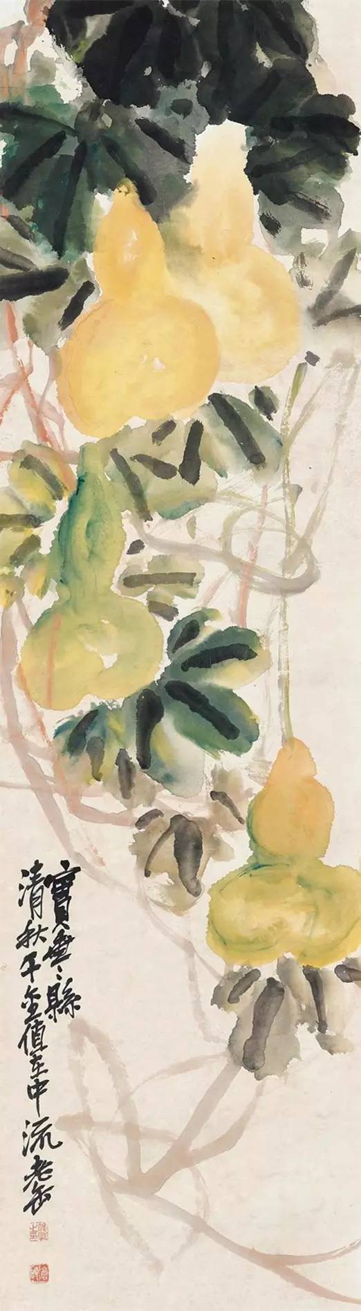 福禄双全葫芦如意图,真迹字画葫芦图案大全