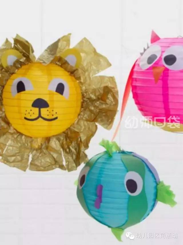 灯笼装饰幼儿园简单漂亮,幼儿园新年手工吊饰环创走廊灯笼