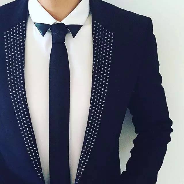 学院风两件套针织领带,时尚针织领带图片大全