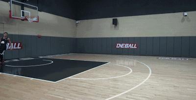 篮球秘笈高手,快攻一对一上篮技巧动图