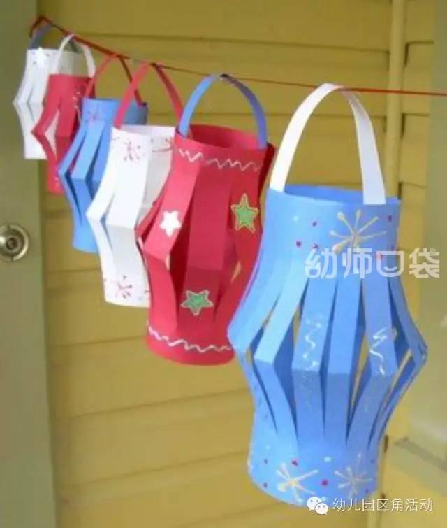 灯笼装饰幼儿园简单漂亮,幼儿园新年手工吊饰环创走廊灯笼