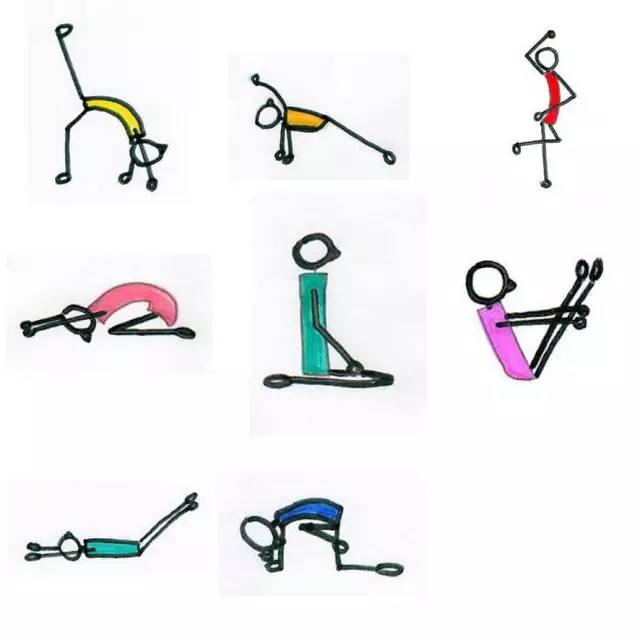 超全瑜伽小人绘画,瑜伽小人绘画技巧视频