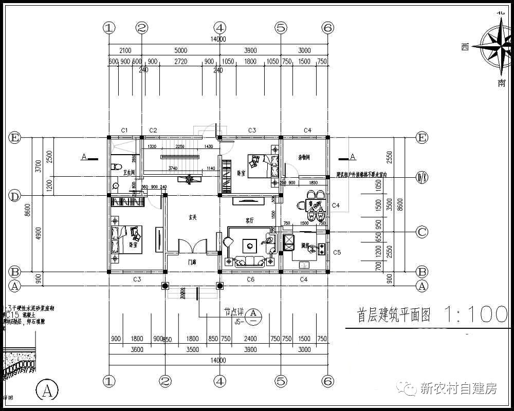 双拼二层兄弟共建房图纸20万以内,20万别墅砖混二层免费图纸