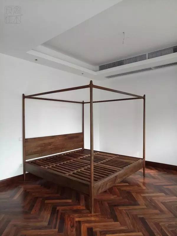 青岛实木定制床,珠海定制简约实木床