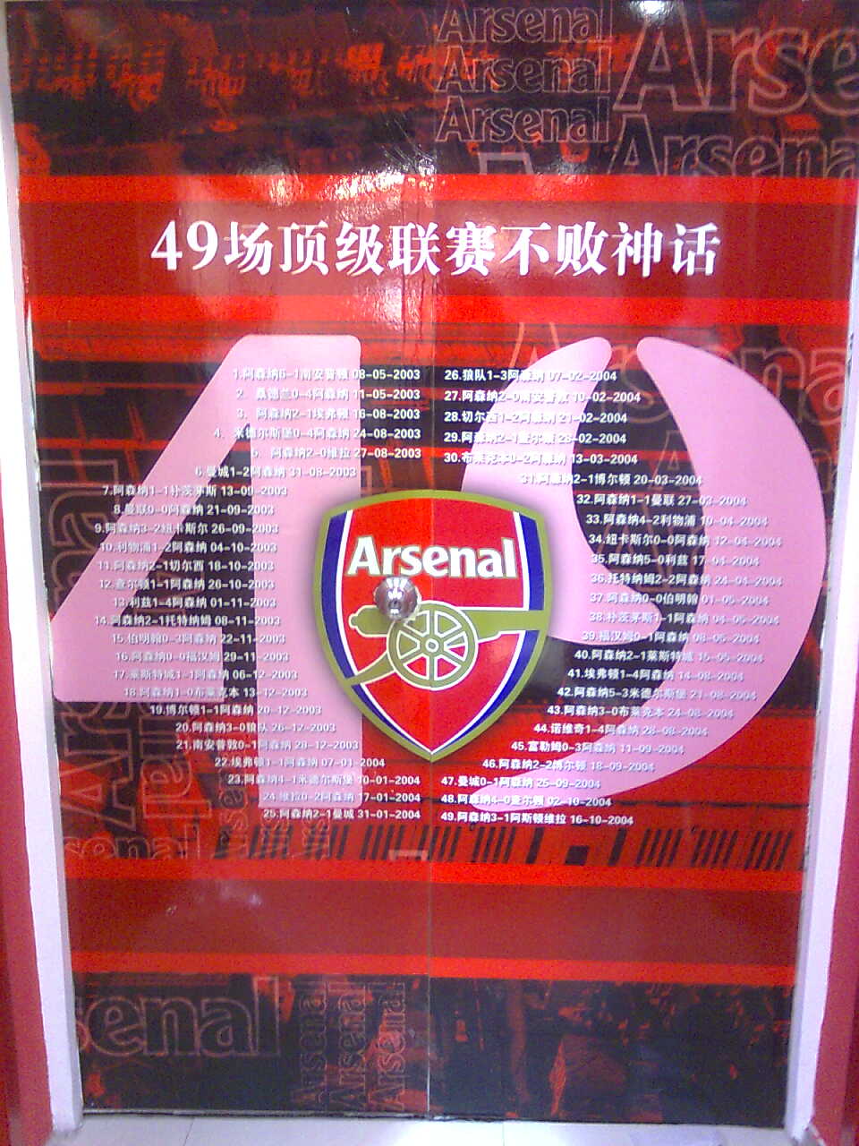 当年最强的阿森纳,03-04赛季阿森纳49场不败阵容