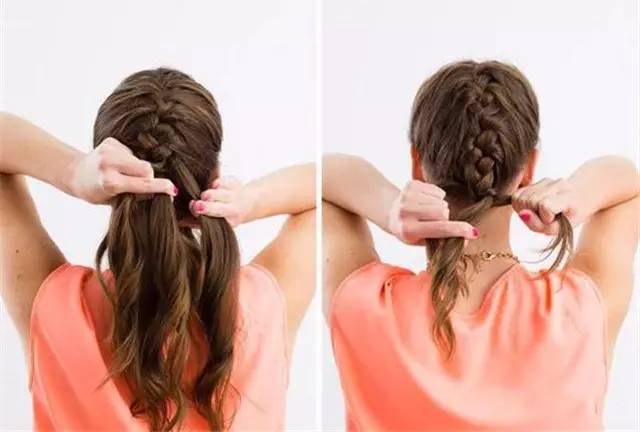 鱼尾辫教程短发全头,鱼尾辫发圈