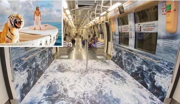 新加坡的户外广告牌夜景,新加坡大屏幕广告投放