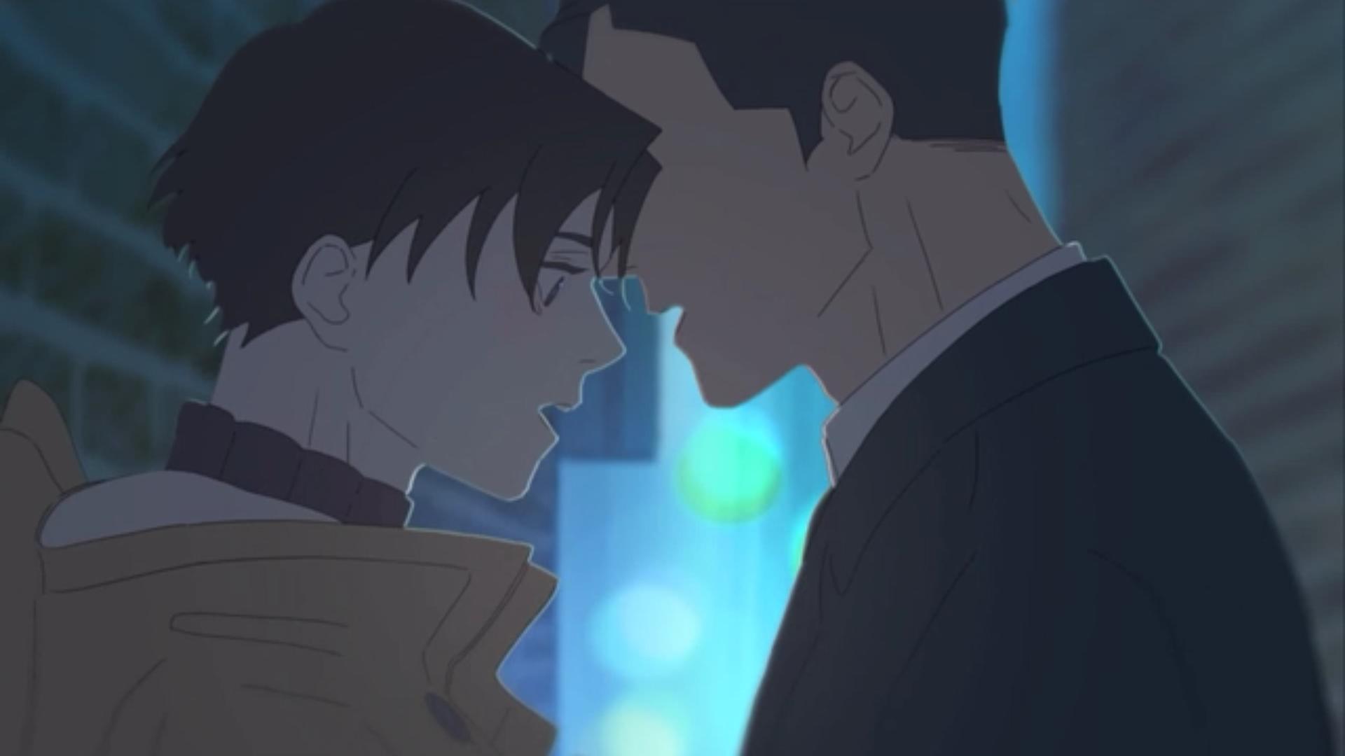 韩国短篇同志动漫《呼吸过度》图解第一集：同学会上的相遇