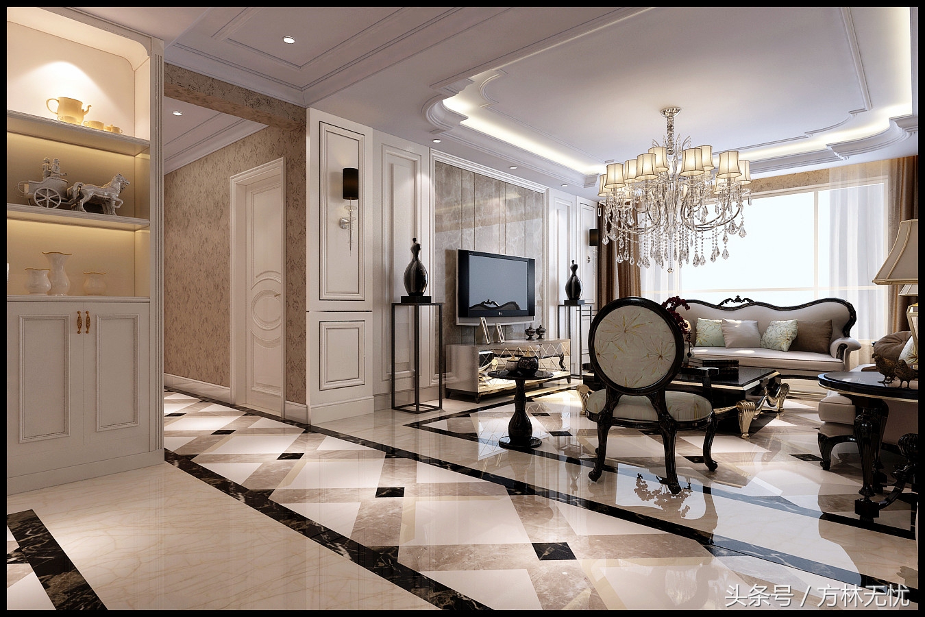 菏泽万达西户135平方装修效果图,万达华宅装修风格