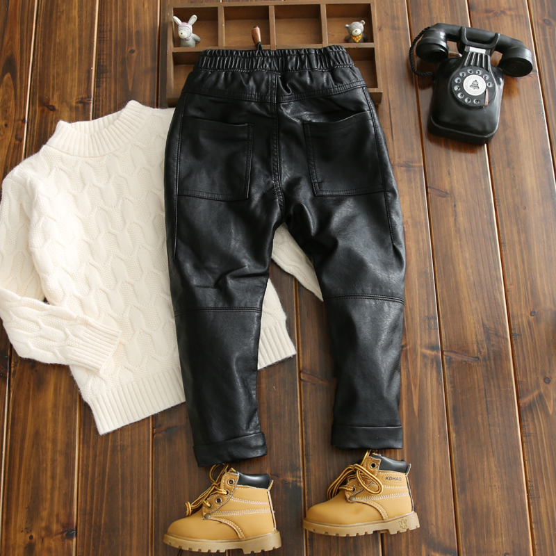 九分皮裤加绒加厚高腰弹力松紧腰,高弹力加肥加大码加厚加绒女皮裤