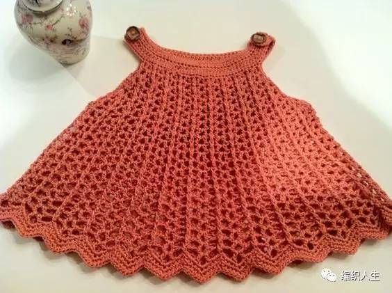 从下往上编织毛线背心裙怎样减针,毛线编织宝宝拼色背心裙图片大全