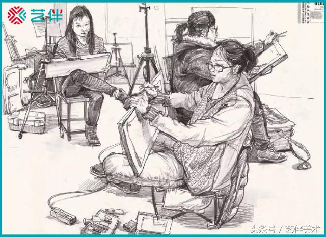 教室一角场景速写临摹,场景速写临摹图片范画