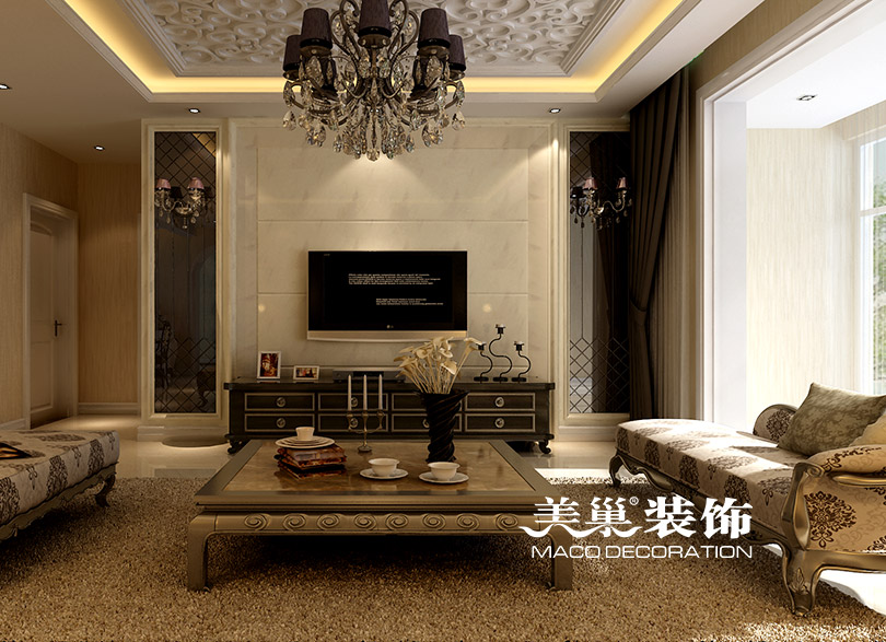 郑州正商蓝海港湾，明钻89平两室两厅简欧风格对比