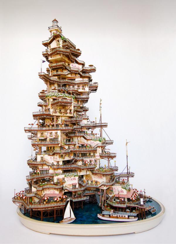 这位迷宫插画师制作的微缩景观让人想住到模型里！