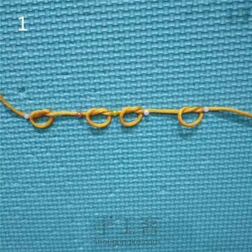 幻彩绳结编织,手绳编织平结双色