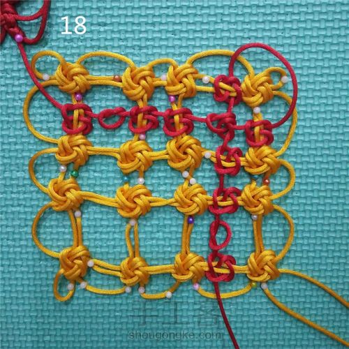 幻彩绳结编织,手绳编织平结双色