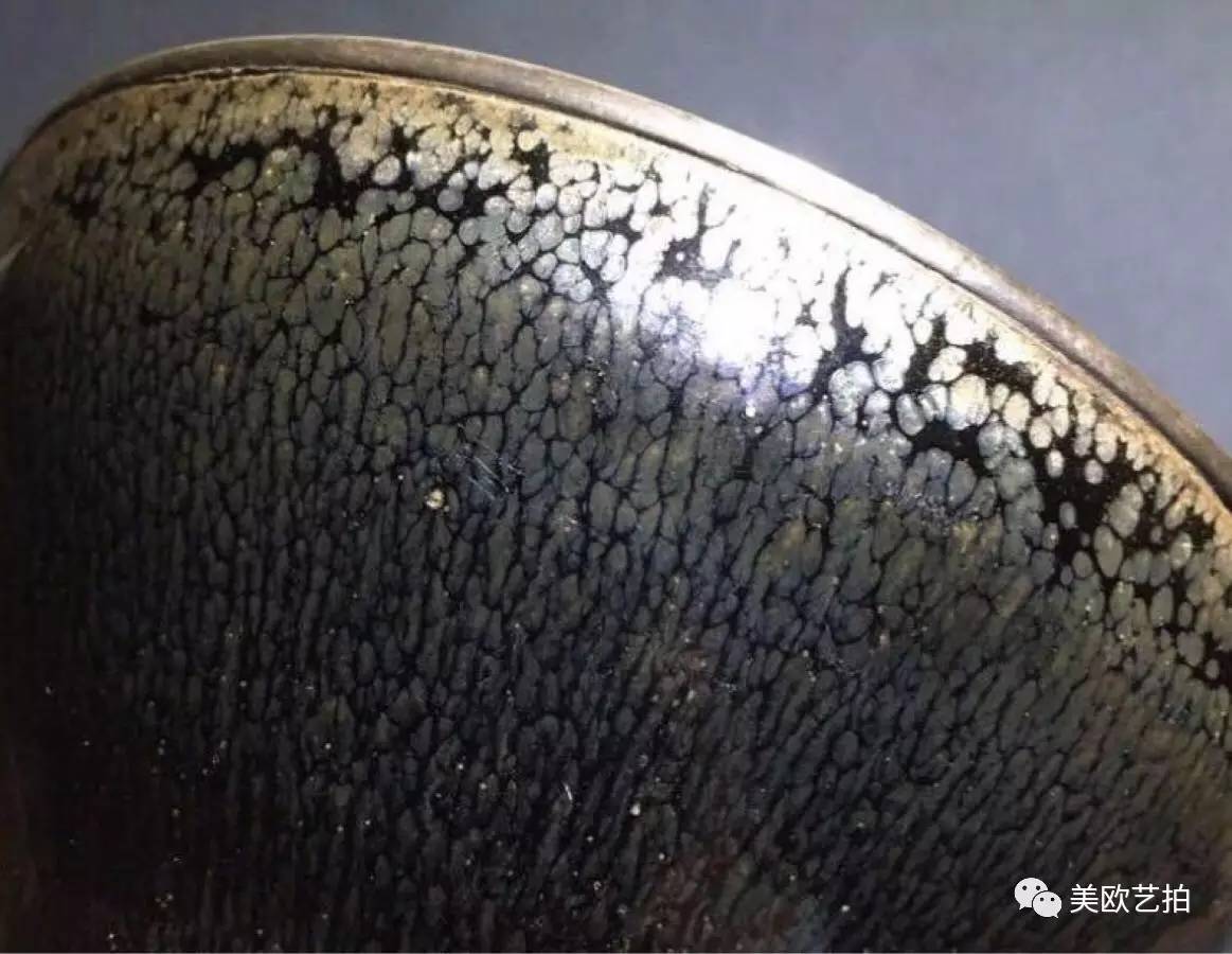 宋马图天目茶碗,日本收藏的建盏天目曜变