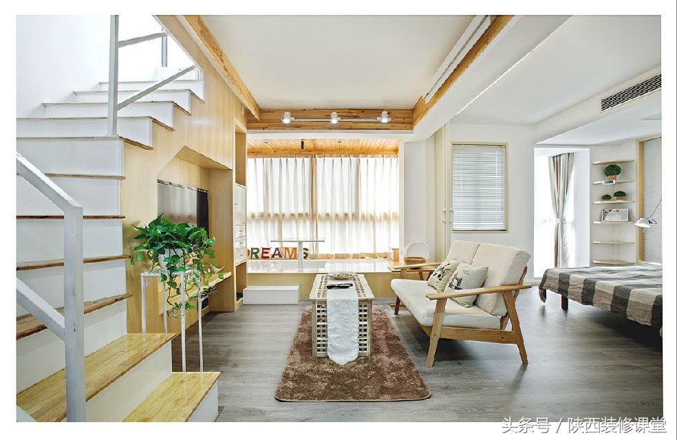 原木风一梯一户,一户一房一厅装修效果图