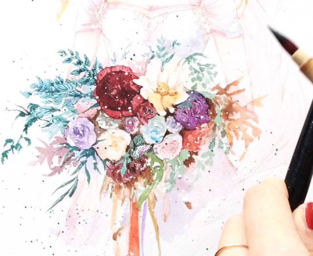 水彩画爱情教程,水彩绘画教程画玫瑰花图片