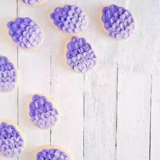 生日蛋糕由紫到蓝渐变色,生日蛋糕渐变色玫瑰花教程