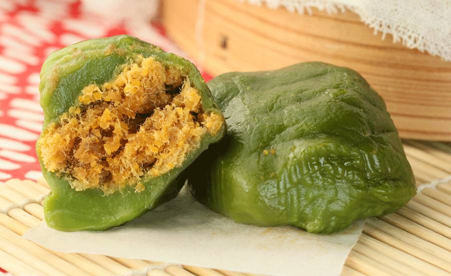 网红青团咸蛋黄肉松青团,蛋黄肉松青团推荐