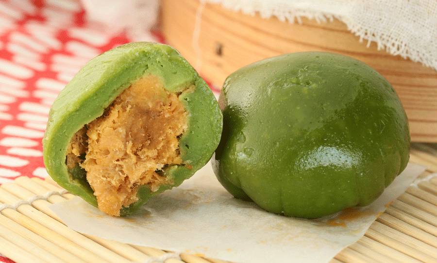 网红青团咸蛋黄肉松青团,蛋黄肉松青团推荐