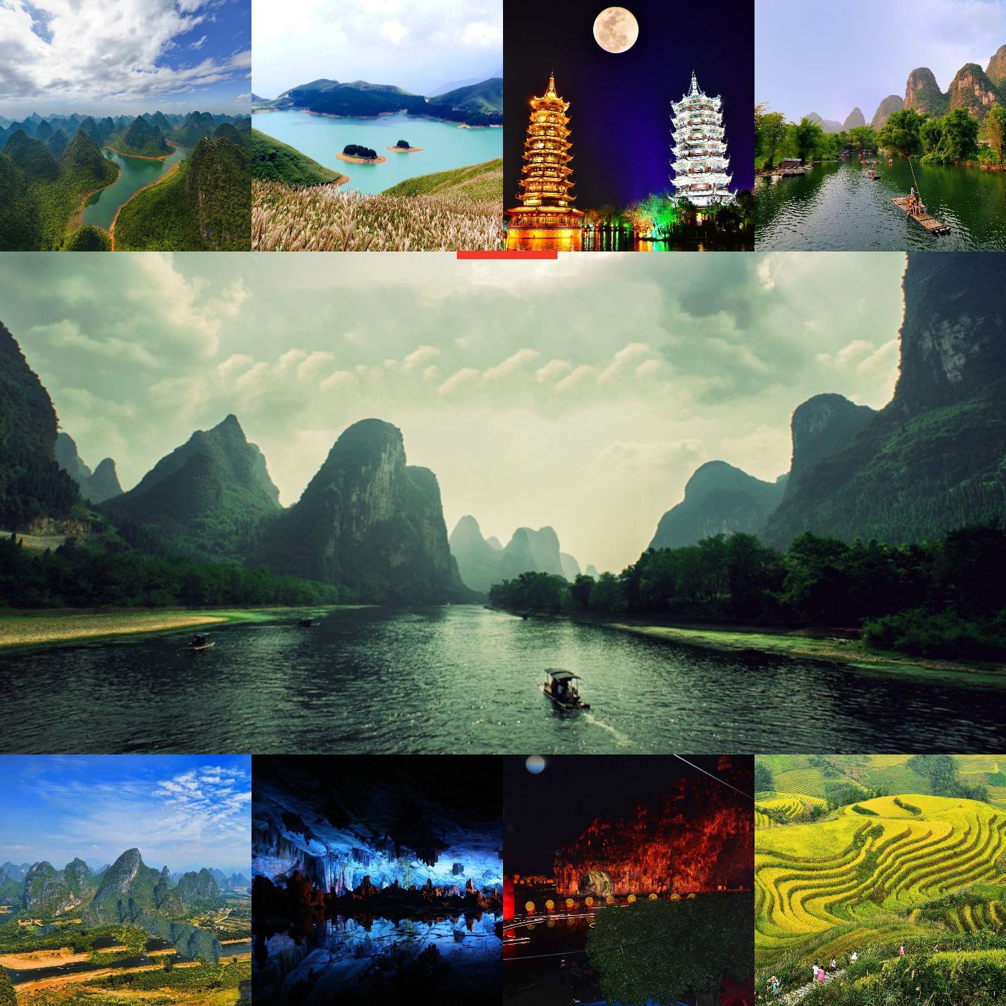 桂林旅游景点桂林山水甲天下,国庆桂林旅游桂林山水甲天下