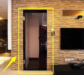 门在电视背景墙中间怎么做隐形门,电视背景墙左右隐形门怎么设计