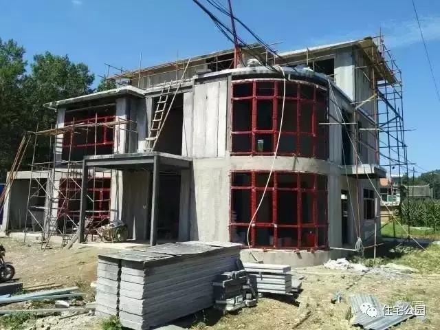 农村自建房轻钢小别墅建造全过程,农村钢结构自建房1层别墅